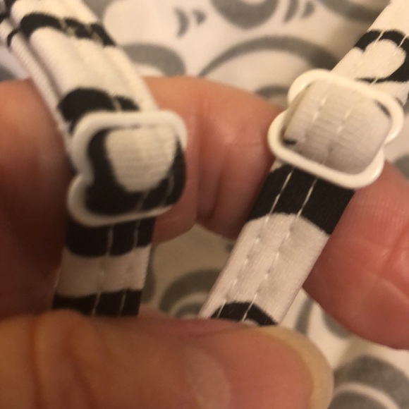 LANE BRYANT SIZE 14/16W - White/Black Adjustable Spaghetti Strap Cami Tank #190 - Picture 7 of 9